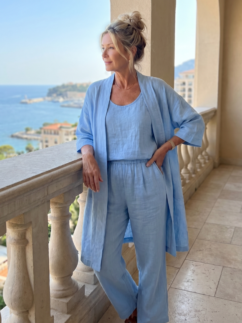 Yael | Ensemble Pantalon Top Détendu en Trois Pièces
