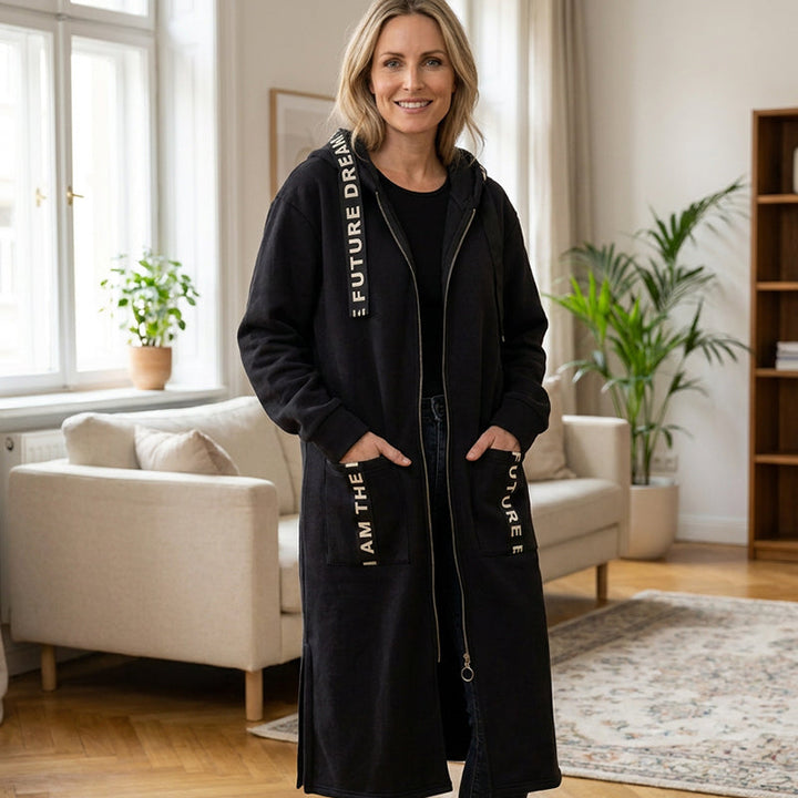 Louise™ | Gilet long à capuche