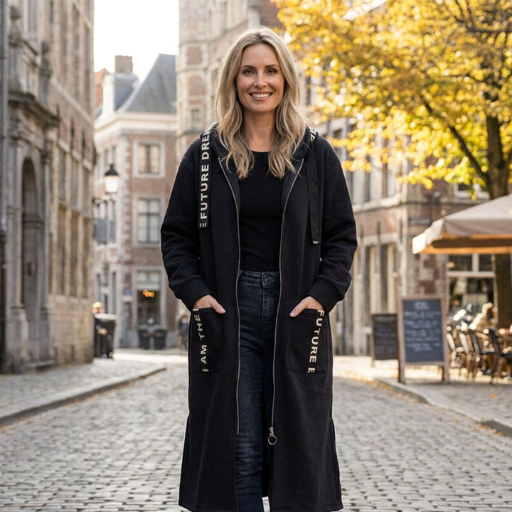 Louise™ | Gilet long à capuche