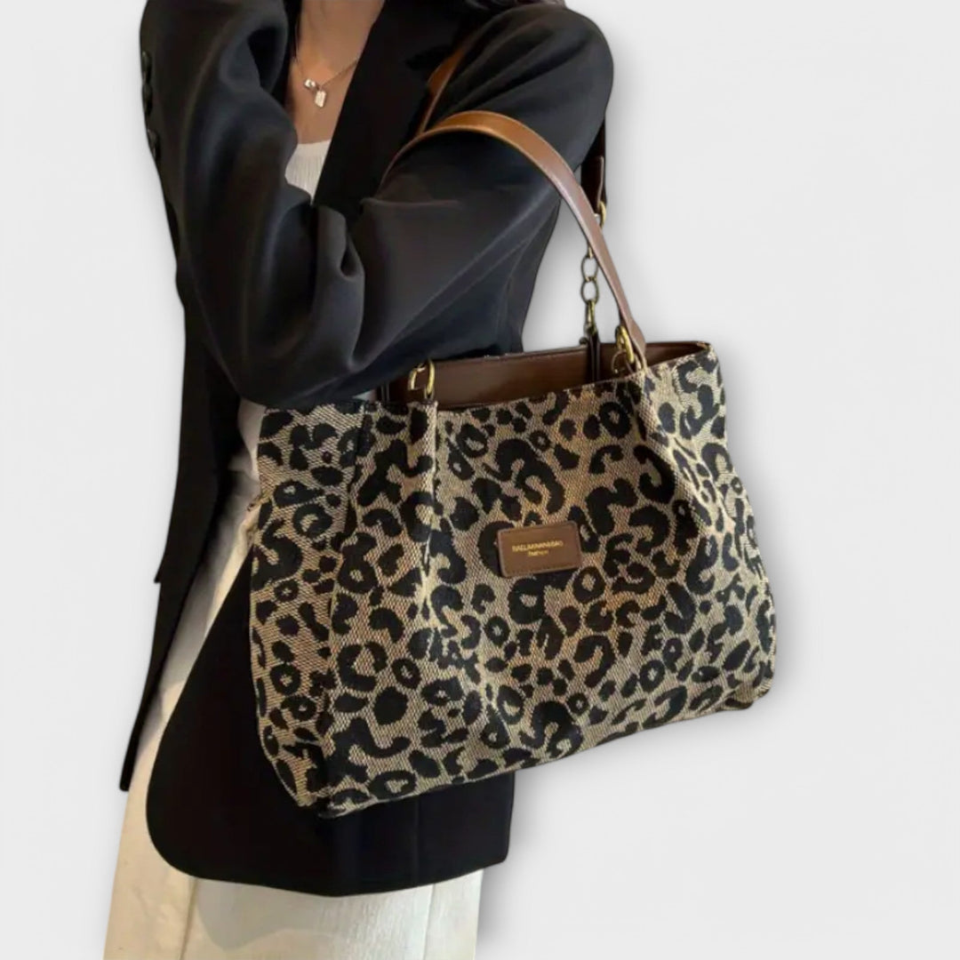 Jamie | Sac en toile léopard
