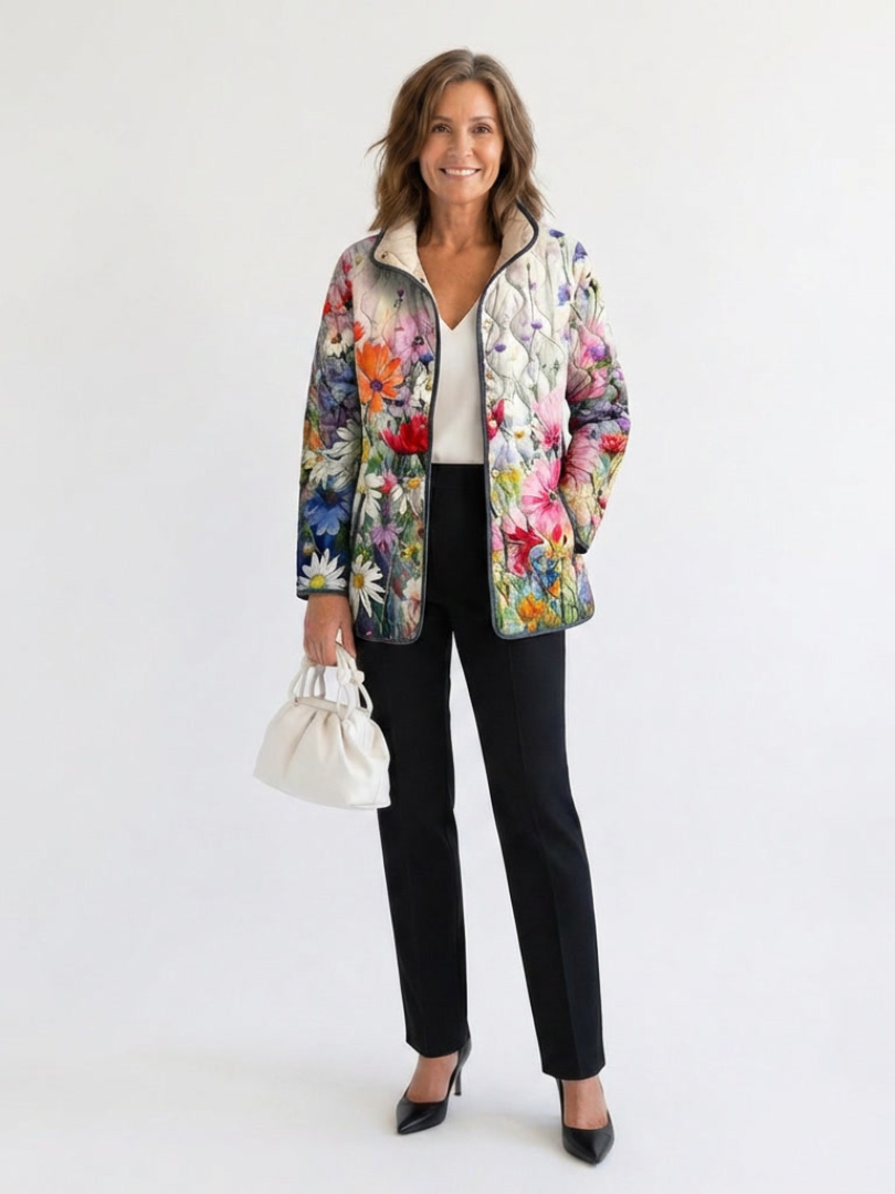Manon™ | Veste matelassée fleurie