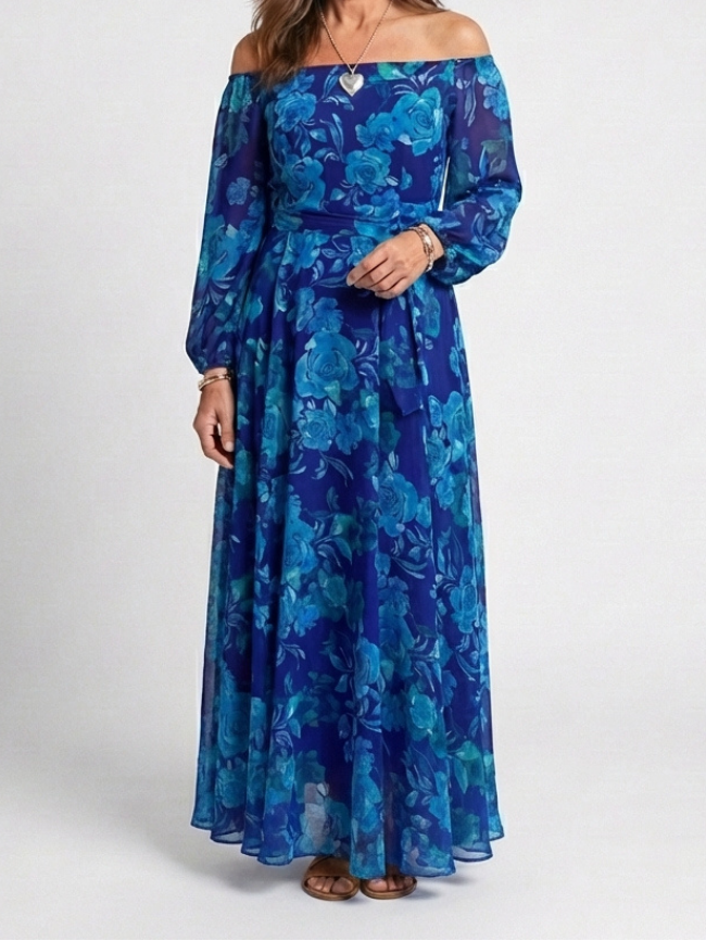 Aspen | Robe Maxi Florale Décolletée