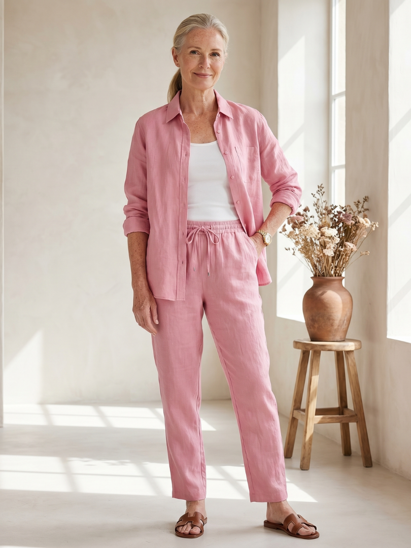 Noor | Ensemble Chemise à Manches Longues et Pantalon Tapered