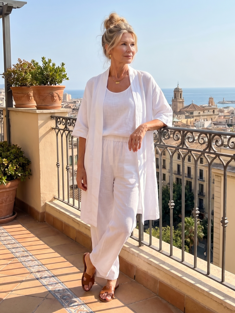 Yael | Ensemble Pantalon Top Détendu en Trois Pièces