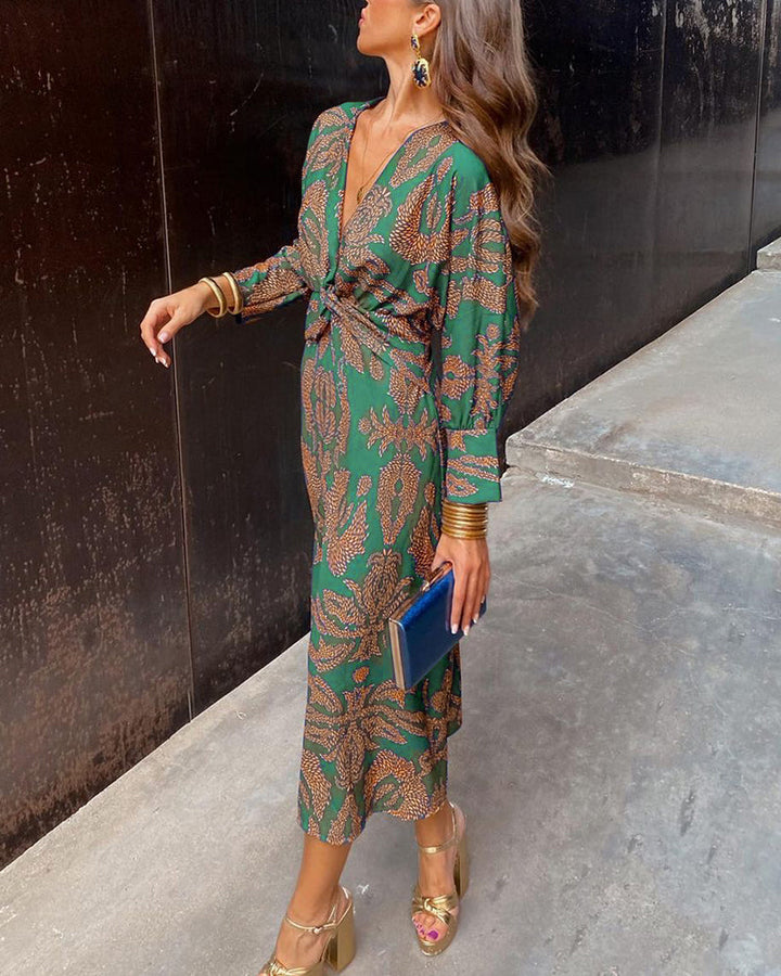 Isadora™ | Robe midi imprimée