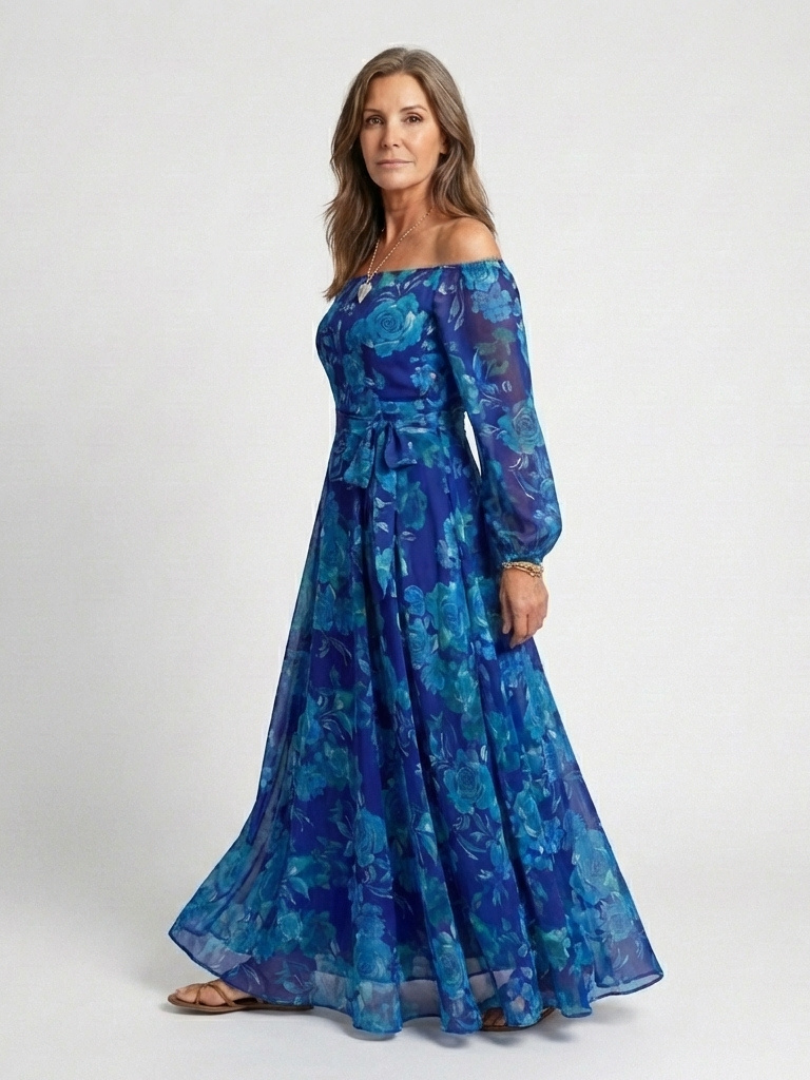 Aspen | Robe Maxi Florale Décolletée