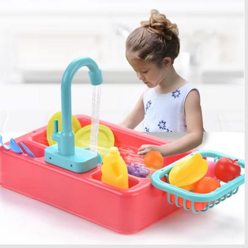 Mini Évier de Jeu avec Robinet et Légumes