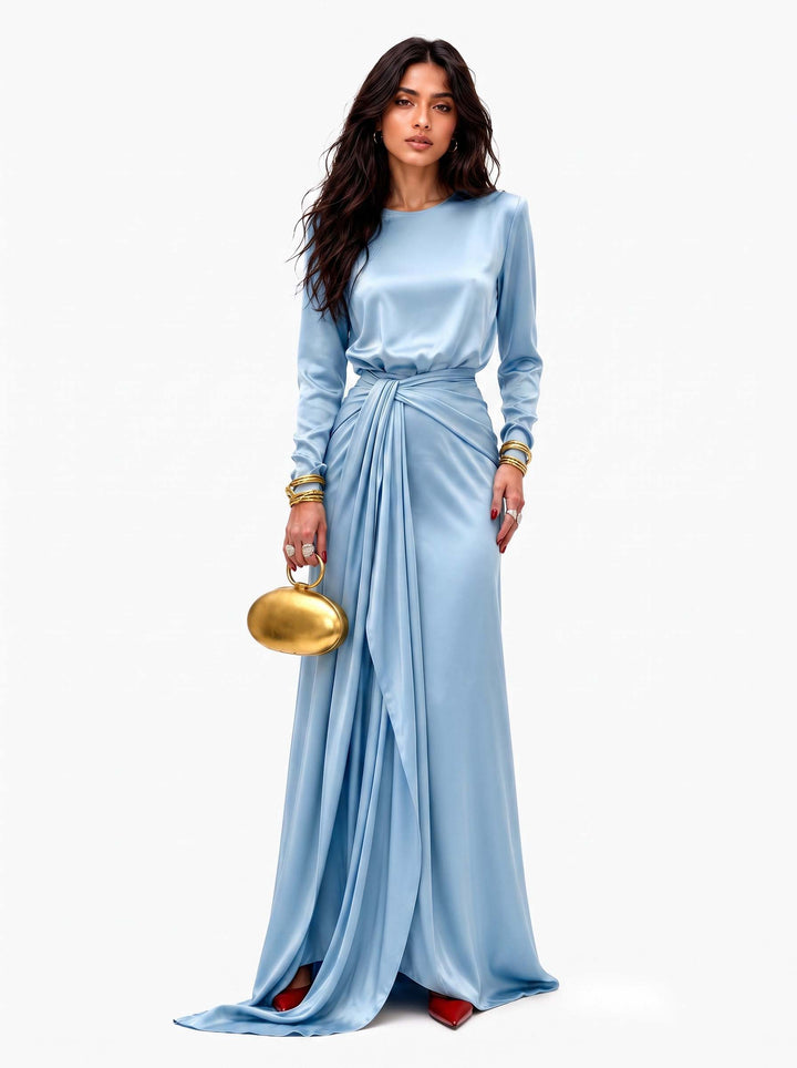 Amélie | Robe maxi drapée élégante