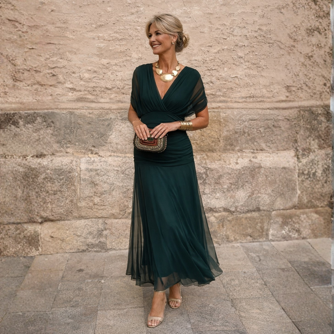 Mikaela | Robe maxi épaules dénudées
