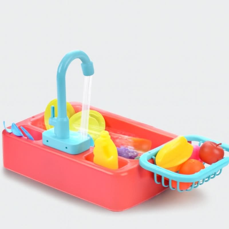 Mini Évier de Jeu avec Robinet et Légumes