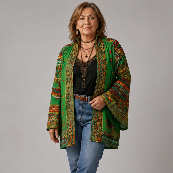 Darcy | Gilet kimono bohème brodé