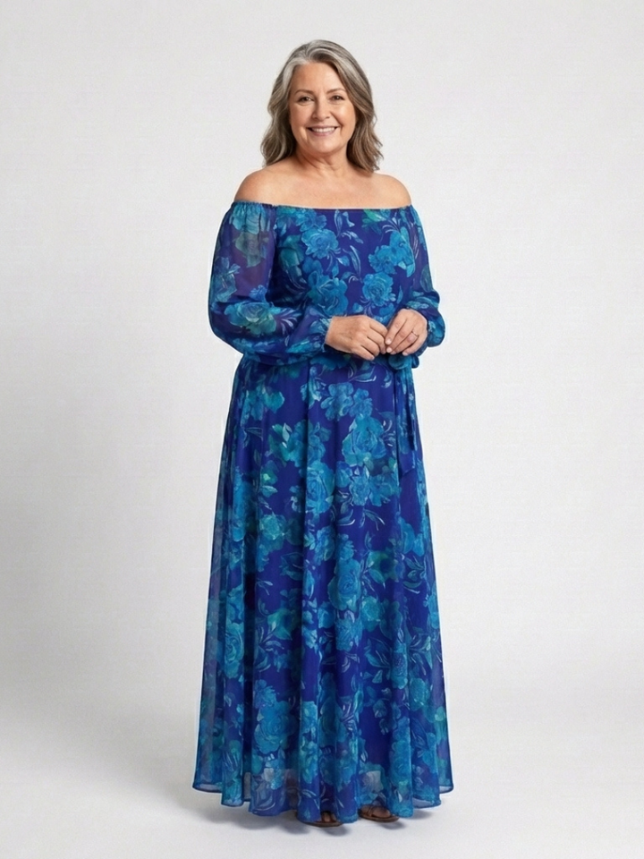 Aspen | Robe Maxi Florale Décolletée
