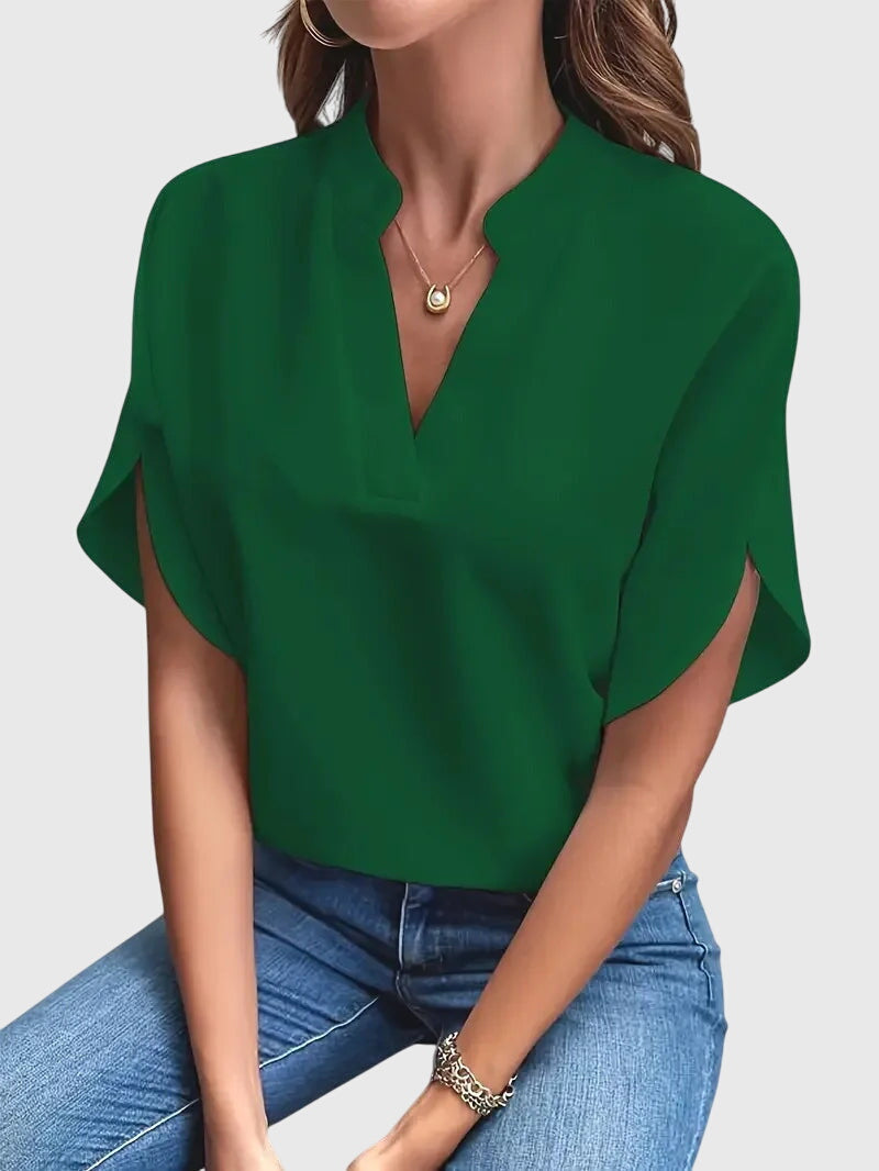 Jamie | Chemise V-Neck Douce et Élégante
