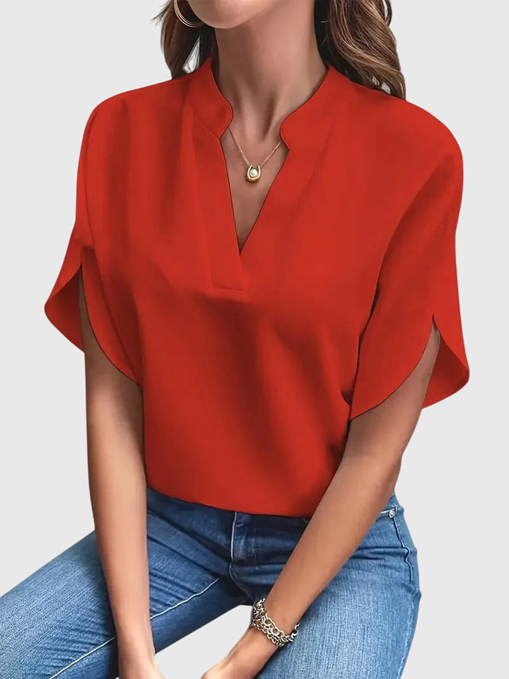 Jamie | Chemise V-Neck Douce et Élégante