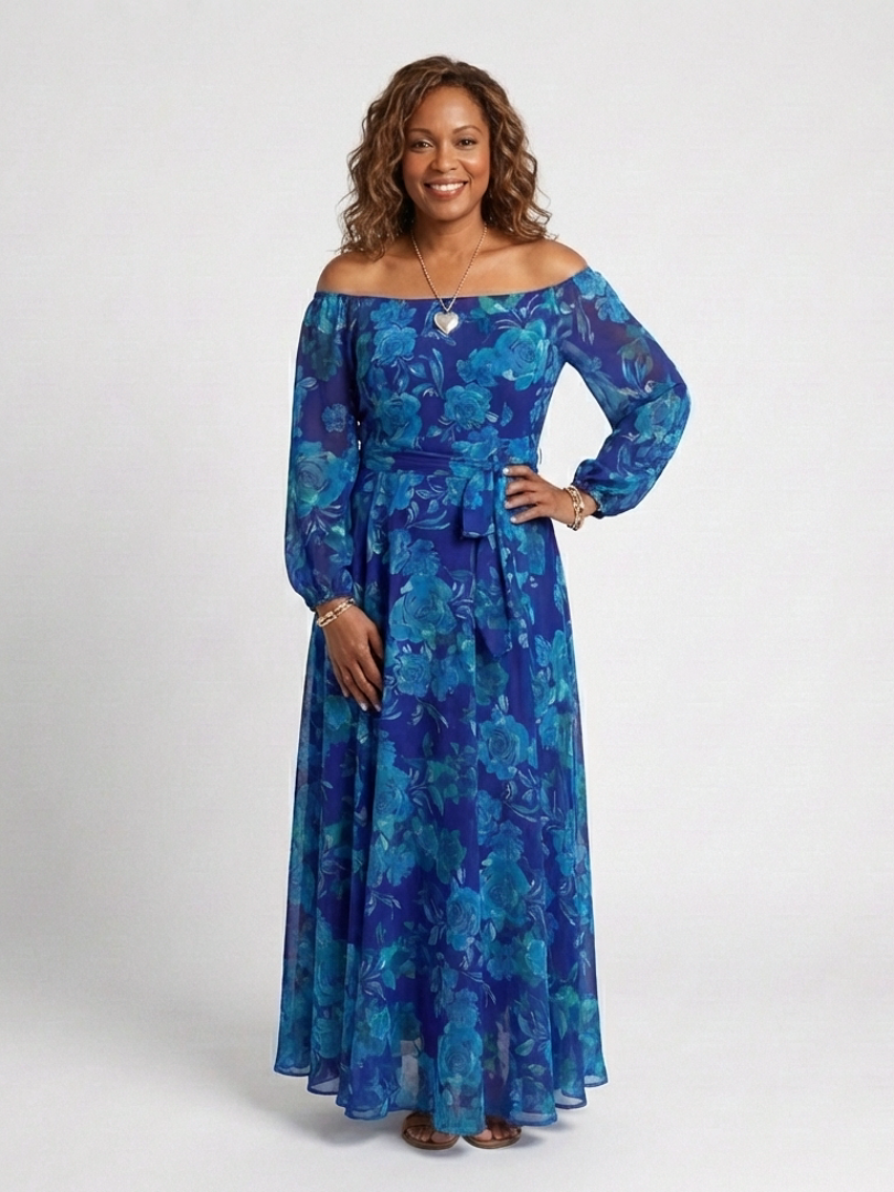 Aspen | Robe Maxi Florale Décolletée