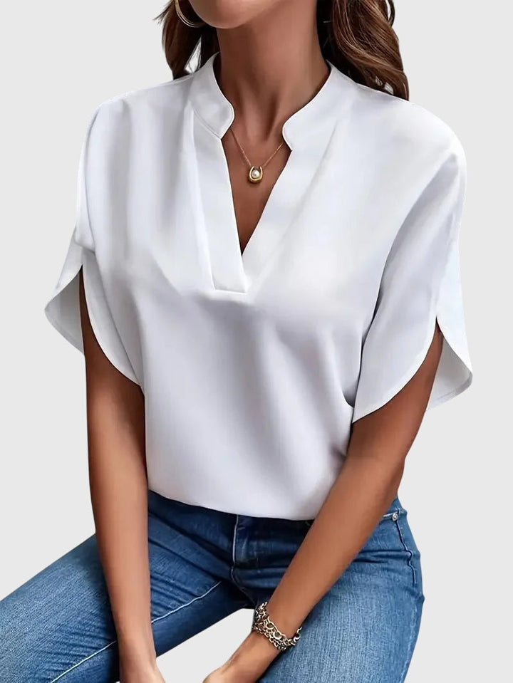 Jamie | Chemise V-Neck Douce et Élégante
