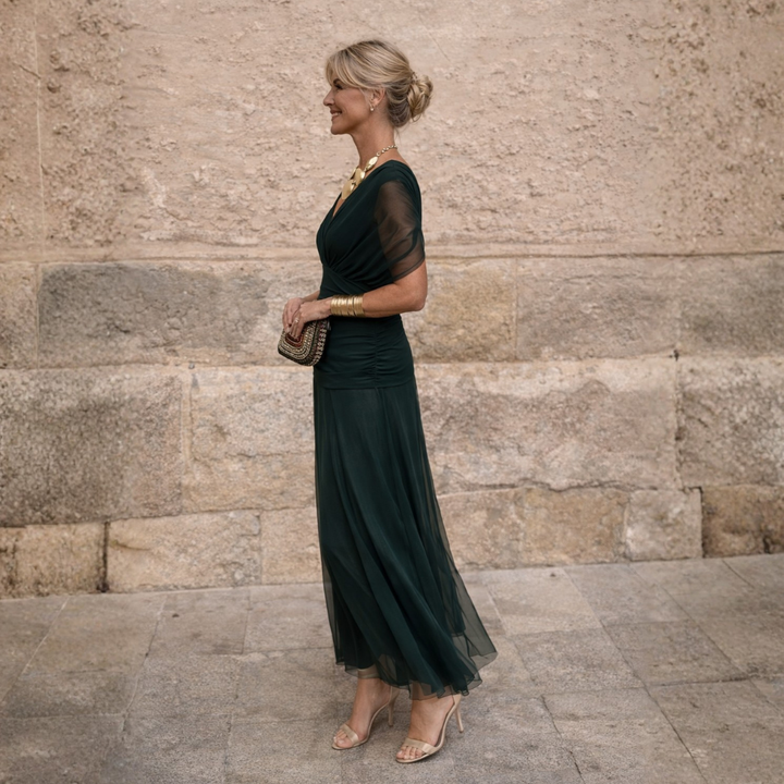 Mikaela | Robe maxi épaules dénudées