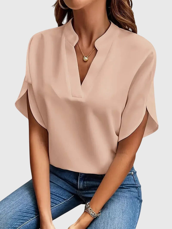 Jamie | Chemise V-Neck Douce et Élégante