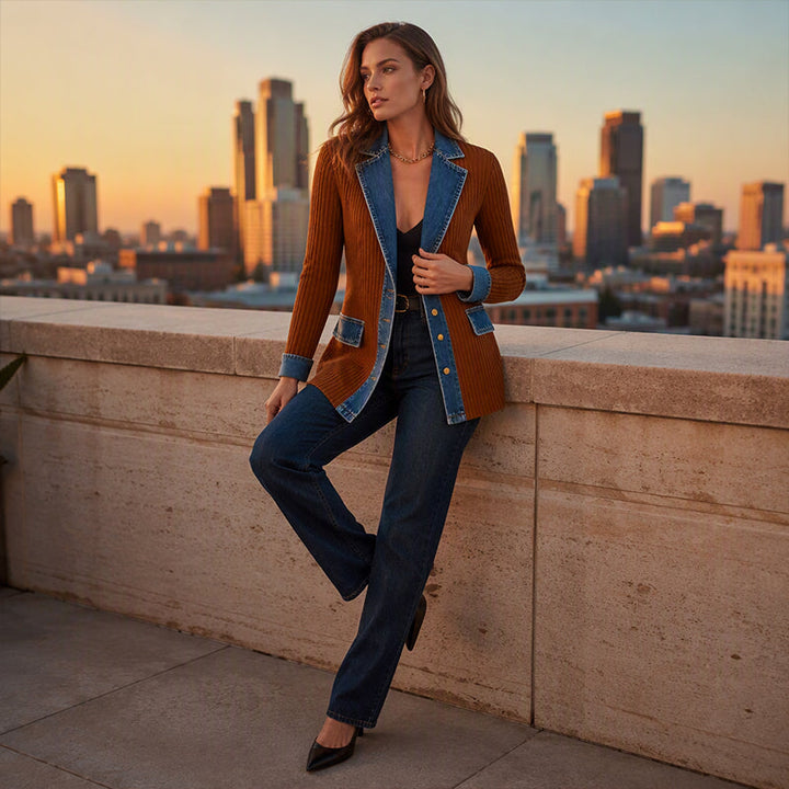 Ines™ | Veste patchwork élégante
