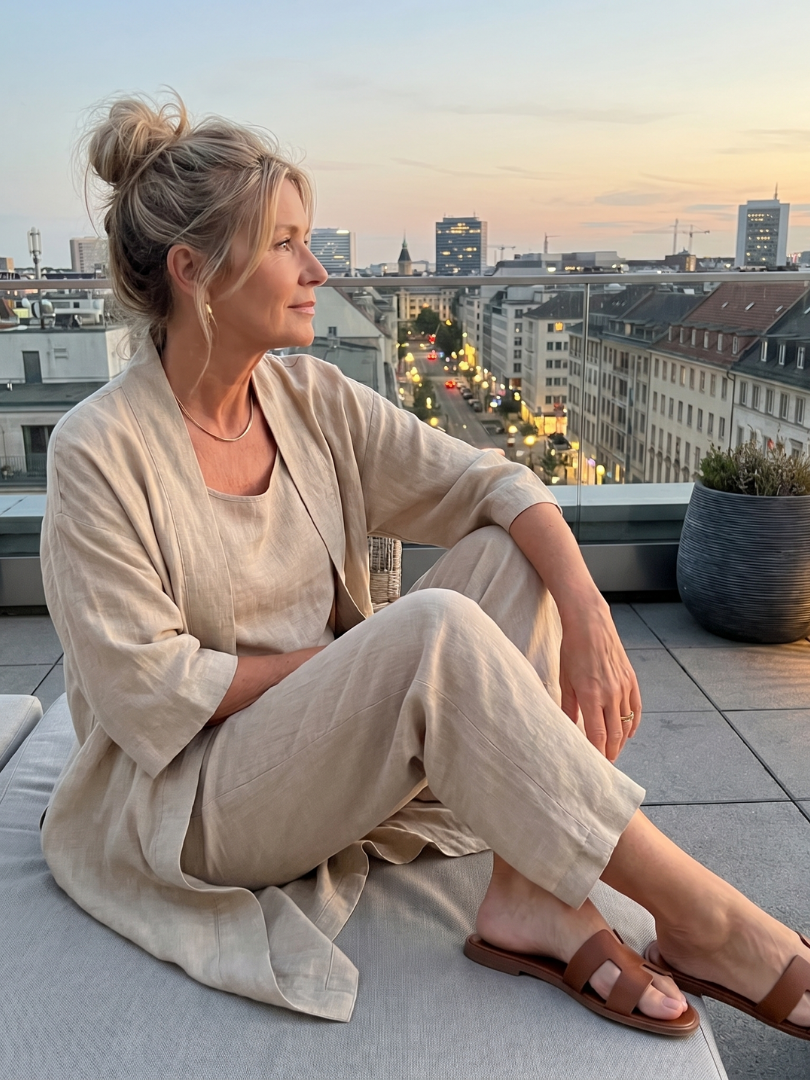 Yael | Ensemble Pantalon Top Détendu en Trois Pièces