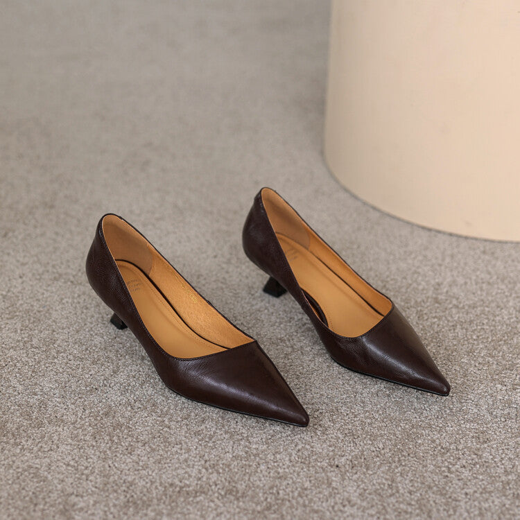 Verrine Cuir Escarpins Bas