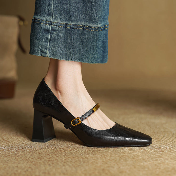 Pompes à Talons en Cuir Marleon