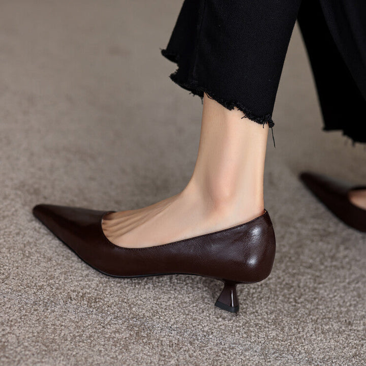 Verrine Cuir Escarpins Bas