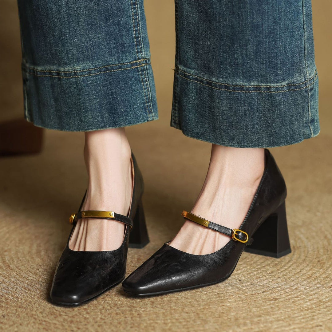 Pompes à Talons en Cuir Marleon