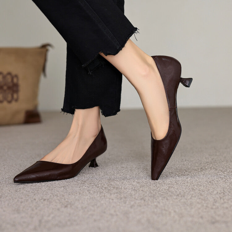 Verrine Cuir Escarpins Bas