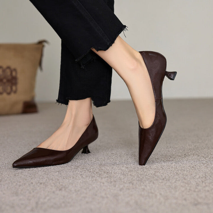 Verrine Cuir Escarpins Bas
