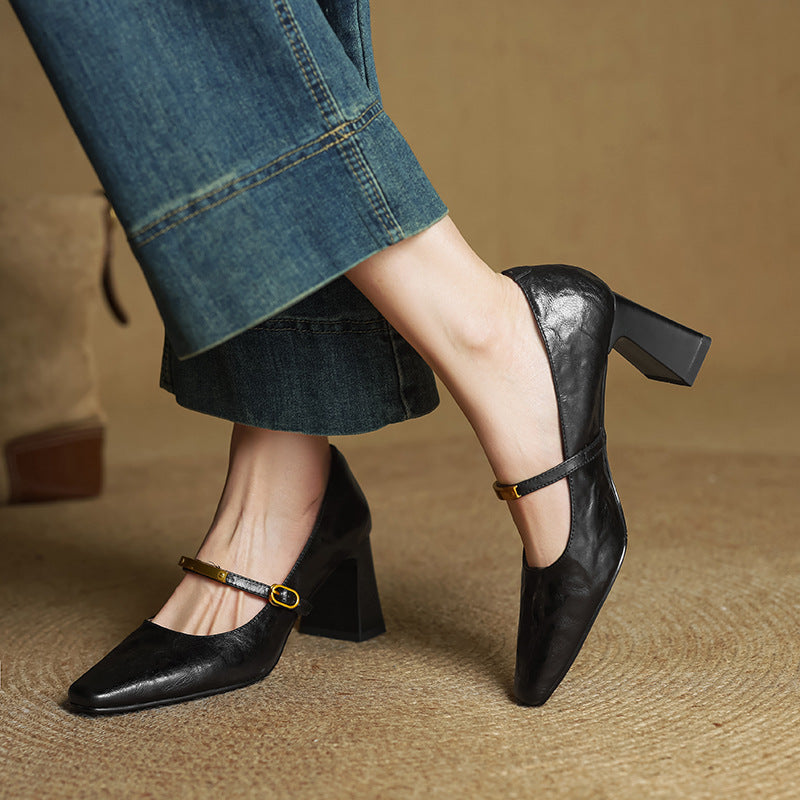 Pompes à Talons en Cuir Marleon