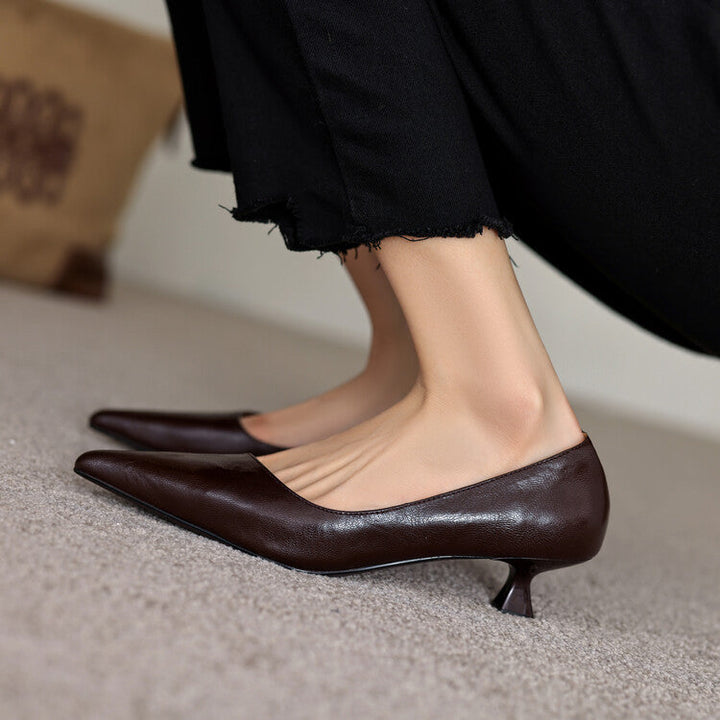 Verrine Cuir Escarpins Bas