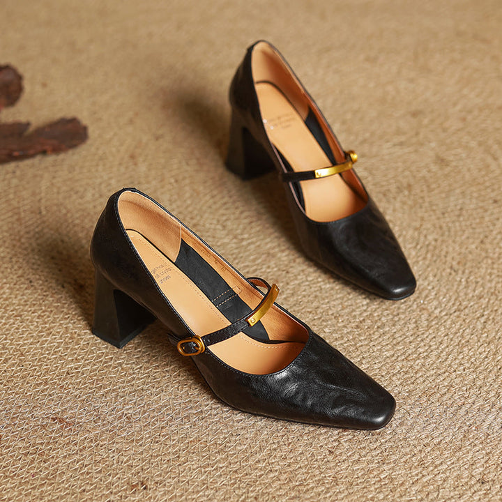 Pompes à Talons en Cuir Marleon