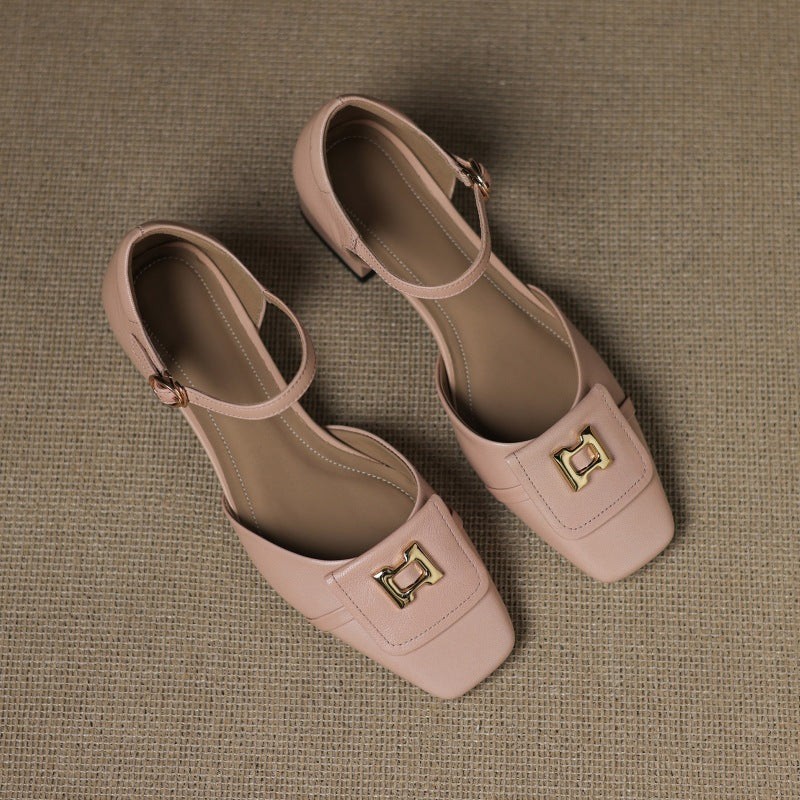 Elvane Boucle Cuir Mary-Janes