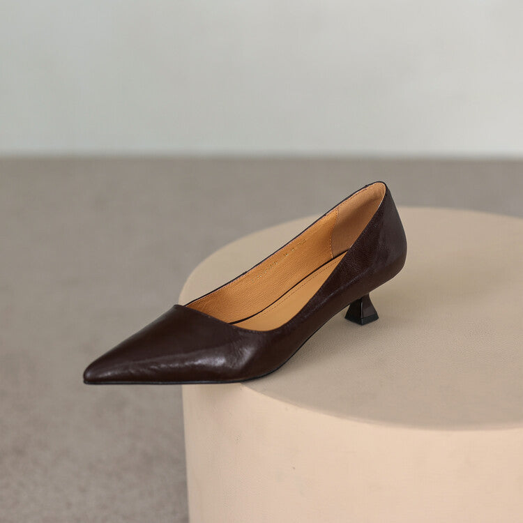 Verrine Cuir Escarpins Bas
