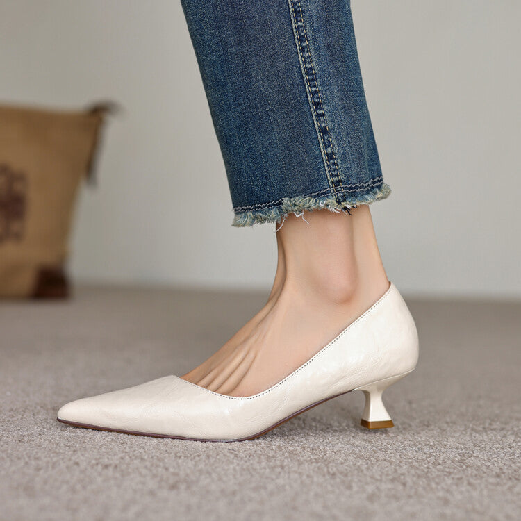 Verrine Cuir Escarpins Bas