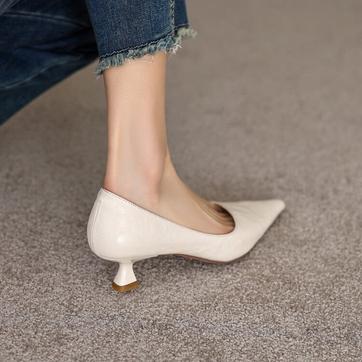 Verrine Cuir Escarpins Bas