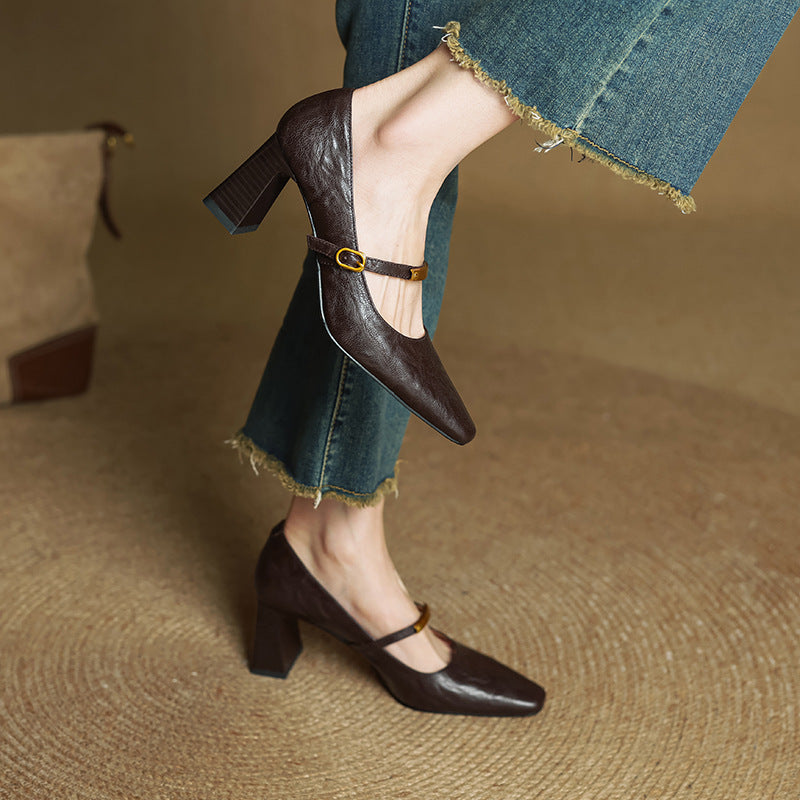 Pompes à Talons en Cuir Marleon