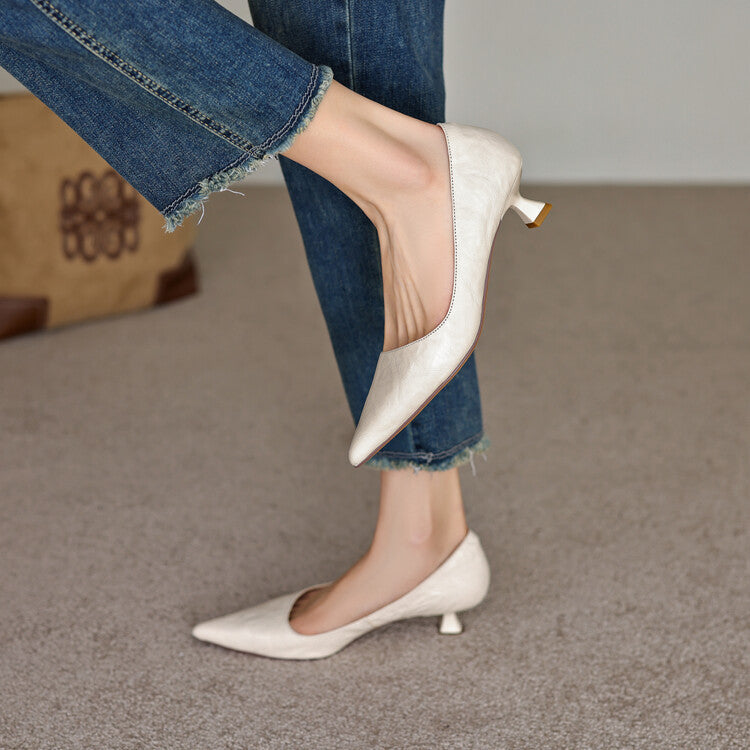 Verrine Cuir Escarpins Bas