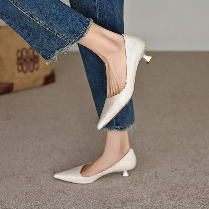 Verrine Cuir Escarpins Bas