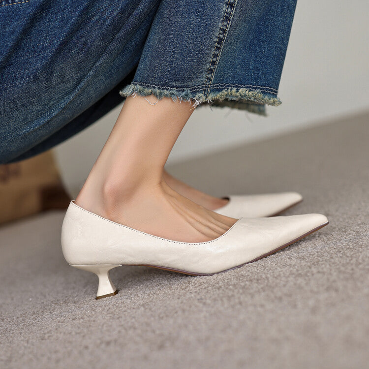 Verrine Cuir Escarpins Bas