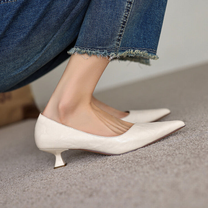 Verrine Cuir Escarpins Bas