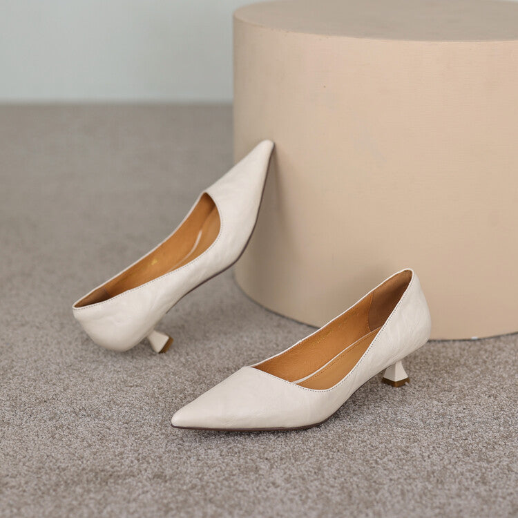 Verrine Cuir Escarpins Bas