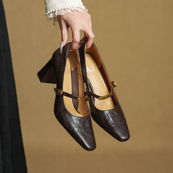 Pompes à Talons en Cuir Marleon