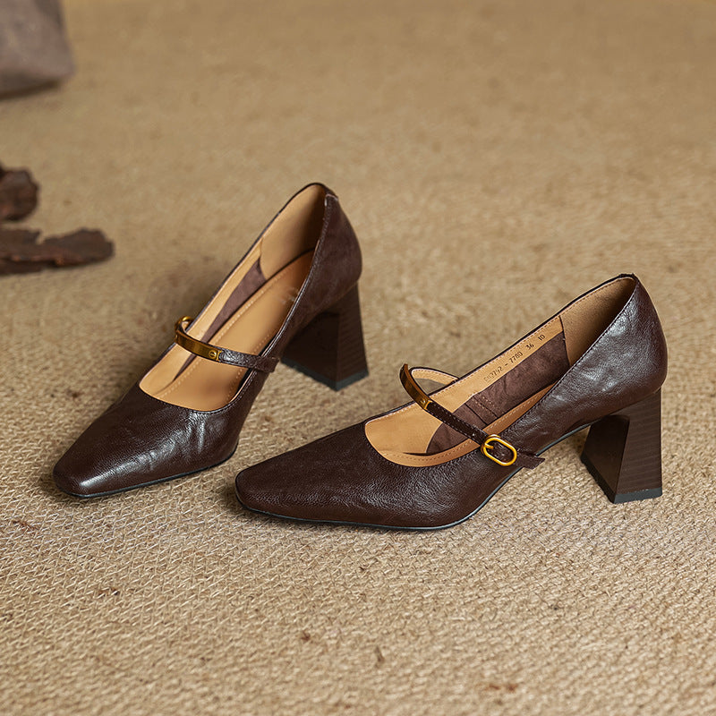 Pompes à Talons en Cuir Marleon