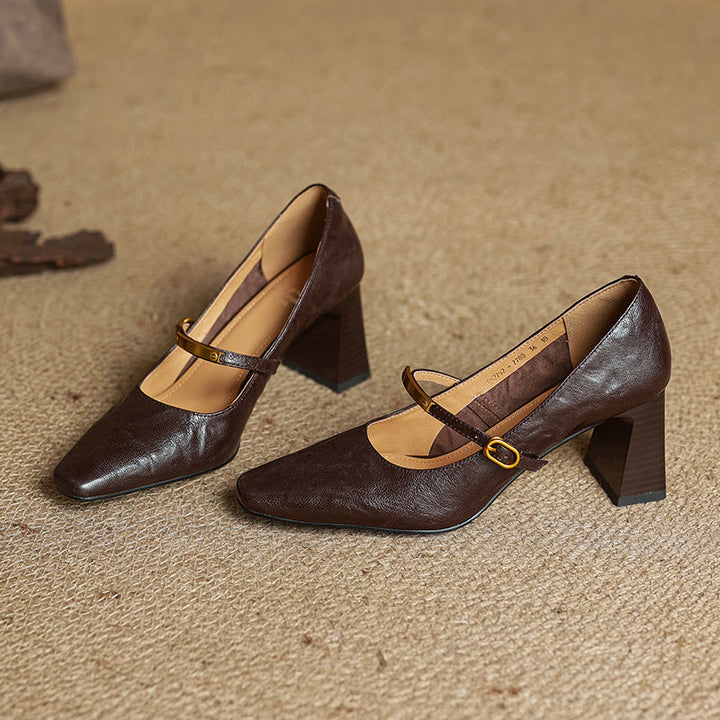 Pompes à Talons en Cuir Marleon