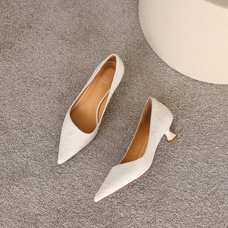 Verrine Cuir Escarpins Bas