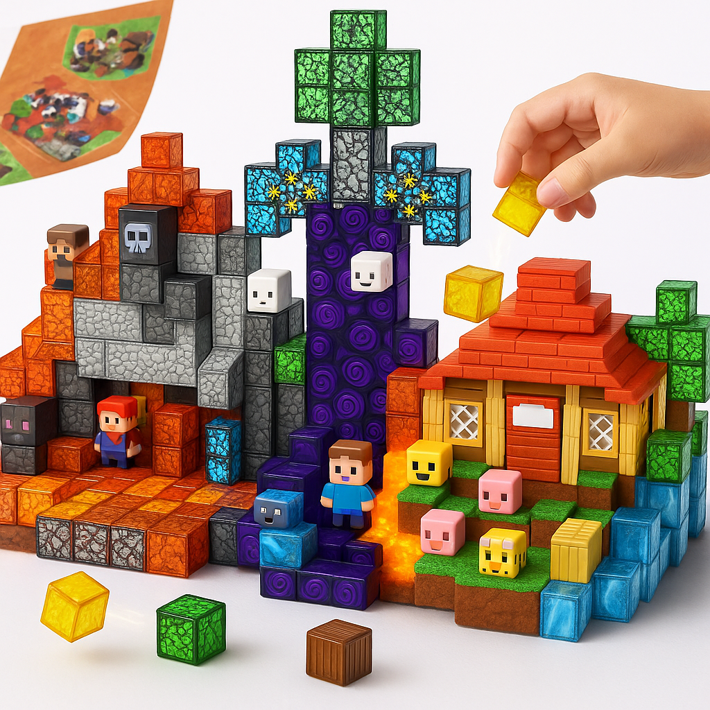 Jeu de Construction Magnétique – 200 Pièces