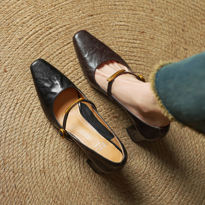 Pompes à Talons en Cuir Marleon