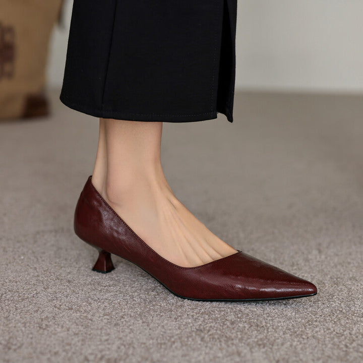 Verrine Cuir Escarpins Bas
